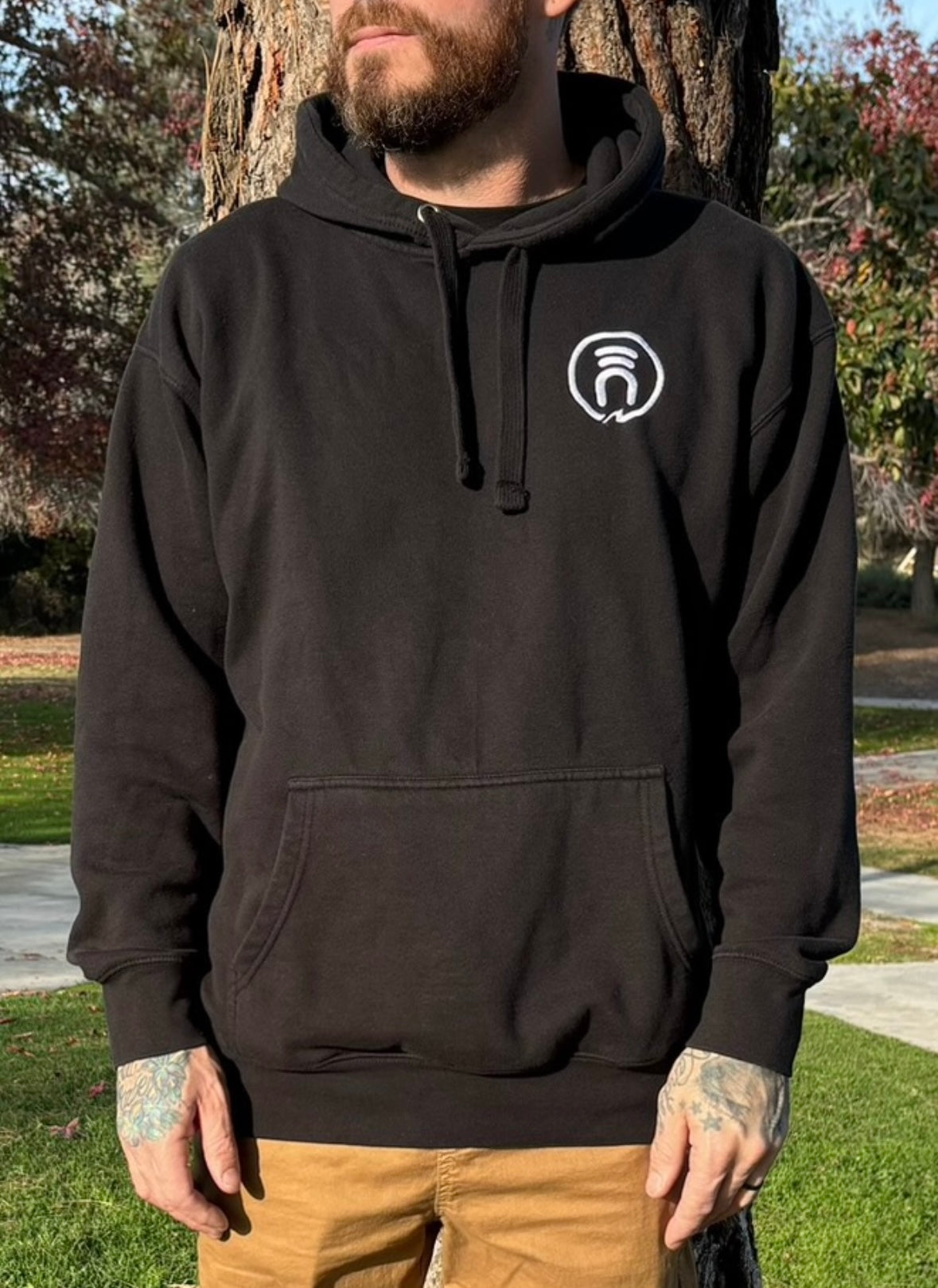 Induktiv Round logo hoodie