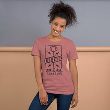 Laden Sie das Bild in den Galerie-Viewer, Zap-Logo-Kurzarm-Unisex-T-Shirt für Frauen
