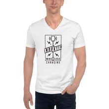 Afbeelding in Gallery-weergave laden, Induktiv Zap Logo Unisex Short Sleeve V-Neck T-Shirt